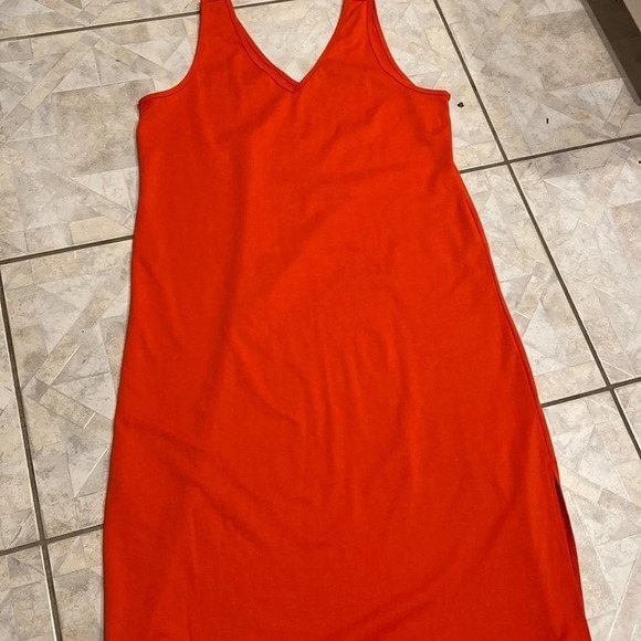 Y Venezia Jean Co. stretch sleeveless solid orange casual plus size dress 22 - Picture 1 of 3